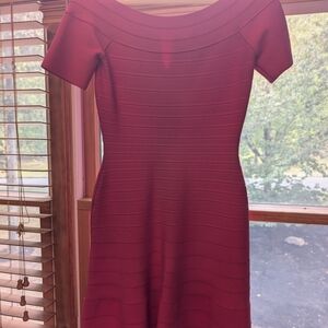 Herve Leger Vibrant Pink Bandage Dress